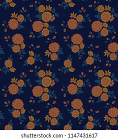 Seamless pattern design with flowers