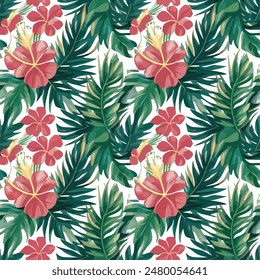 Seamless pattern design of flowers