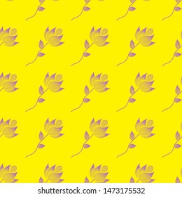 Seamless Pattern Design Flowers  Vector