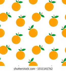 
seamless pattern design of fresh orange. white background. for desai walpaper.