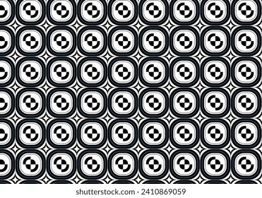 seamless pattern design with geometric shapes, pattern vector for wallpaper or banner background, black and white