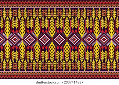 diseño de patrón sin costura geométrico cuadrado triángulo tejido tribal tejido indio turco áfrica popular ola de origen étnico vactor color púrpura amarillo rojo diseño de papel tapiz de impresión textil