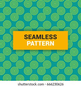 Seamless Pattern Design of green circular dots vector background wallpaper print ready