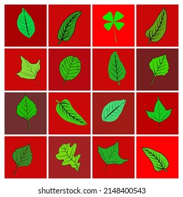 Seamless pattern design of green leaves in red square blocks.
For decoration, wallpaper, wrapping paper, books, toys, fabrics and tablecloths.
With copy space.