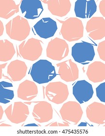 Seamless pattern design with grungy polka dots, repeating surface background design for web and print.