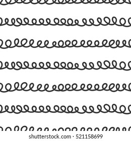 Seamless pattern design with hand drawn espirals
