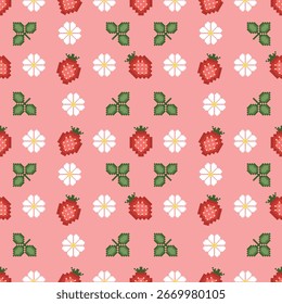 Diseño de patrón sin fisuras que destaca las fresas