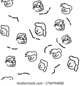 seamless pattern design with human figure