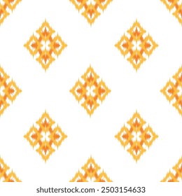 seamless pattern design iin ikat style for fabric printing