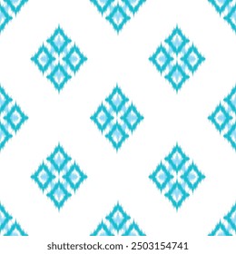 seamless pattern design iin ikat style for fabric printing