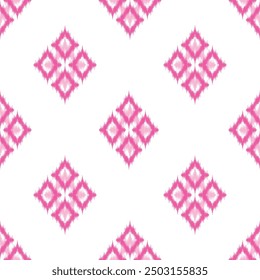 seamless pattern design iin ikat style for fabric printing