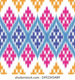 seamless pattern design of ikat style