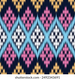 diseño de patrón sin fisuras de estilo ikat