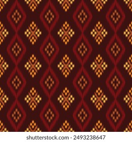 seamless pattern design in ikat style for fabric printing