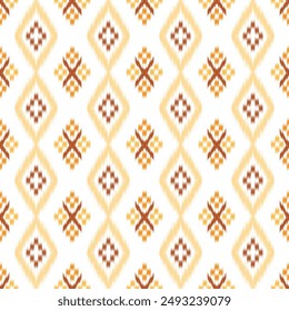 diseño de patrón sin costuras en estilo ikat para impresión de tela