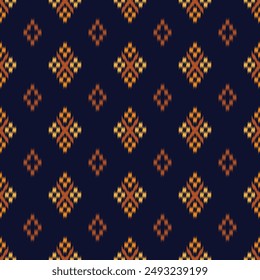 seamless pattern design in ikat style for fabric printing