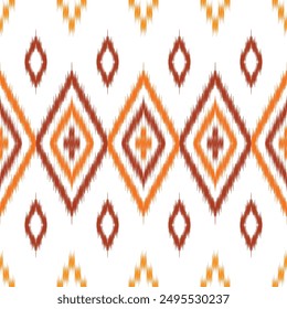Nahtloses Musterdesign im IKAT-Stil für Stoffdruck
