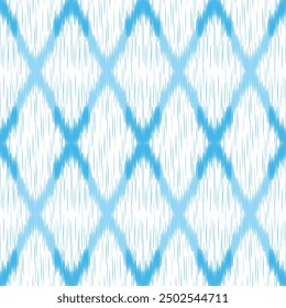 Diseño de patrón sin costuras en estilo Ikat para impresión de tela