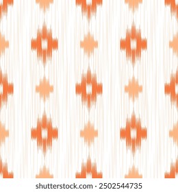 seamless pattern design in ikat style for fabric printing