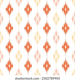Diseño de patrón sin costuras en estilo Ikat para impresión de tela