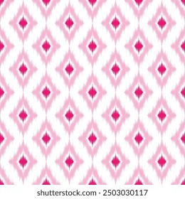seamless pattern design in ikat style for fabric printing
