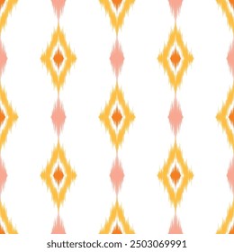 seamless pattern design in ikat style for fabric printing