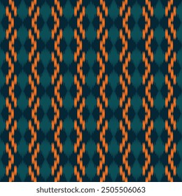 seamless pattern design in ikat style for wallpaper or printing