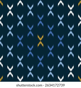 seamless pattern design in ikat style for any surface purpose printing