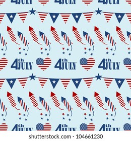 Seamless pattern design for Independence Day.