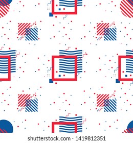 Seamless pattern design for Independence Day. - Vector
