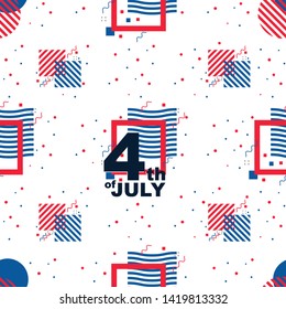 Seamless pattern design for Independence Day. - Vector
