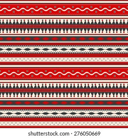 Seamless pattern design inspired by Romanian traditional embroidery