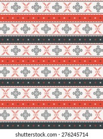 Seamless pattern design inspired by Romanian traditional embroidery