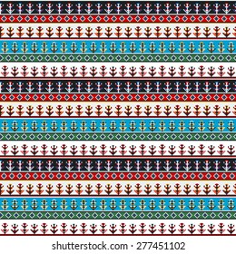 Seamless pattern design inspired by Romanian traditional embroidery