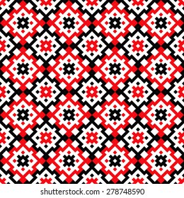 Seamless pattern design inspired by Romanian traditional embroidery