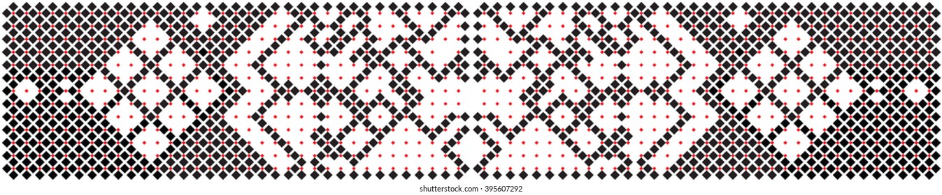 Seamless pattern design inspired by Romanian traditional embroidery
