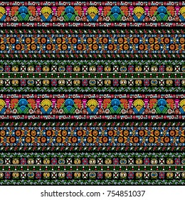 Seamless pattern design inspired by traditional Hungarian embroidery

