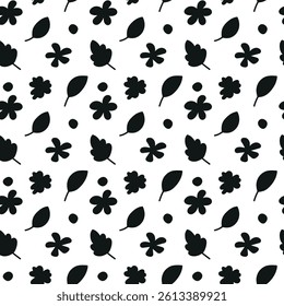 Seamless pattern design Leaves and flowers pattern