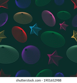 Seamless Pattern Design, Line Style editable file in eps.10