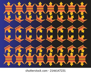 Seamless pattern design made with golden crown
