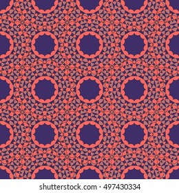 Seamless pattern design. Mandala round elements. Ethnic colorful background. For textile, print, carpet and other decoration
