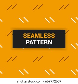 Seamless Pattern design of minimal orange and yellow geometric vector background print ready quality