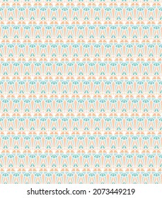 Nahtloses Design mit minimalistischem Stil in Blau- und Orangenfarben. Hintergrund mit geometrischem Art-Deco-Design mit Kreisen und Rechtecken