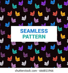 Seamless Pattern Design of multicolor butterflies vector background wallpaper print ready high quality