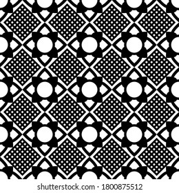Diseño de patrones impecable en color blanco y negro adecuado para tejidos, textiles, papel, decoración o diseño interior como el arte de la pared.