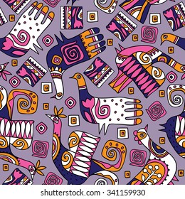  Seamless pattern; design; ornament; decorative elements; bird; 