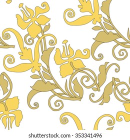 Seamless pattern; design; ornament; decorative elements; decoration; flower;