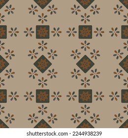 Seamless pattern design ornament with flower symbol