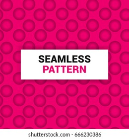 Seamless Pattern Design of pink hollow dots vector background wallpaper print ready