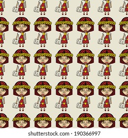 Seamless pattern design with politician holding law tablet